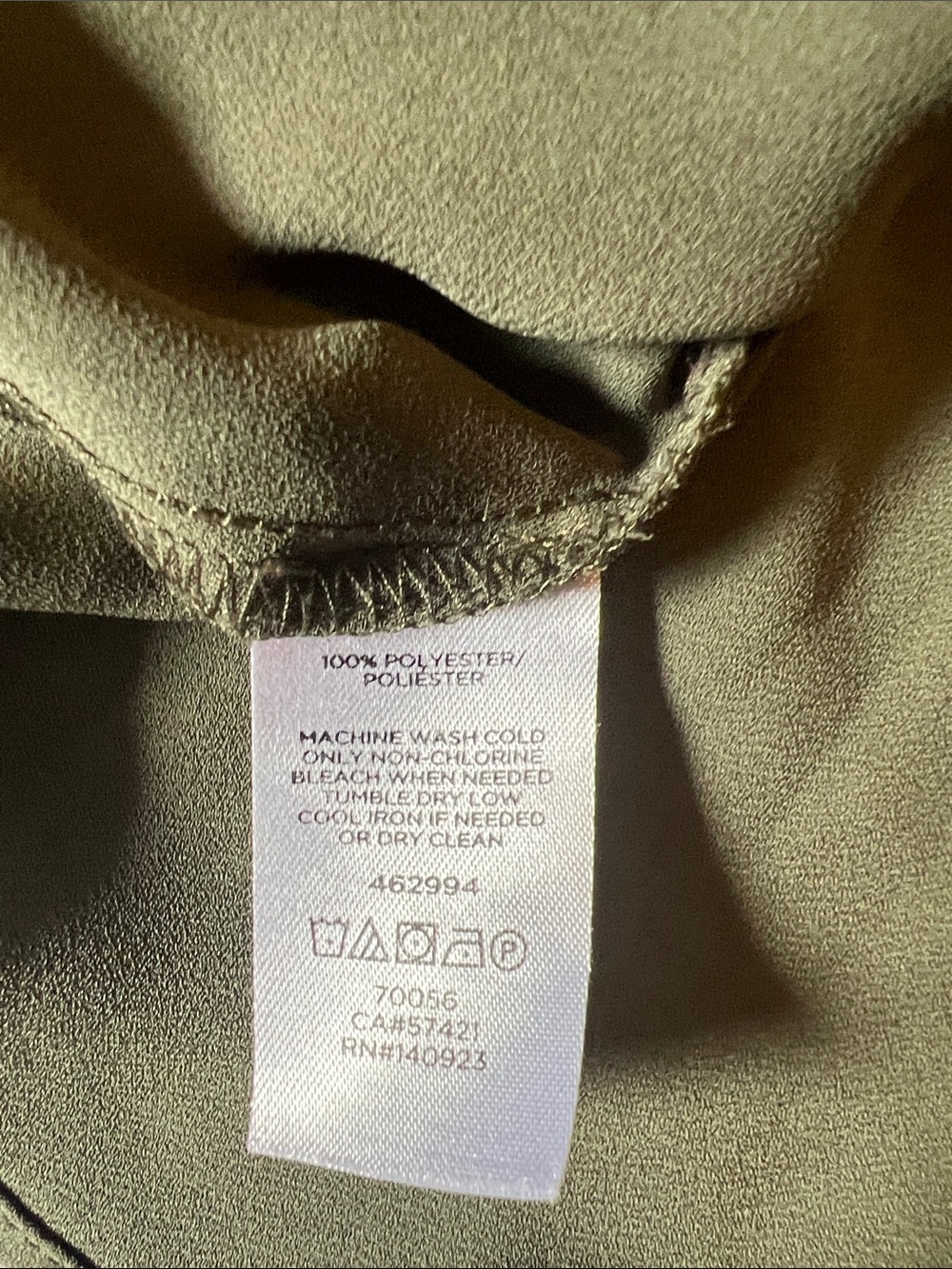 LOFT Olive Green Dramatic Sleeve Keyhole Blouse - Picture 3 of 5